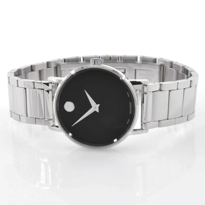 Movado Bracelets Movado Unisex Watch Quartz Black Museum Dial Silver Tone Bracelet 0607234 Movado Bracelets Movado Unisex Watch Quartz Black Museum Dial Silver Tone Bracelet 0607234