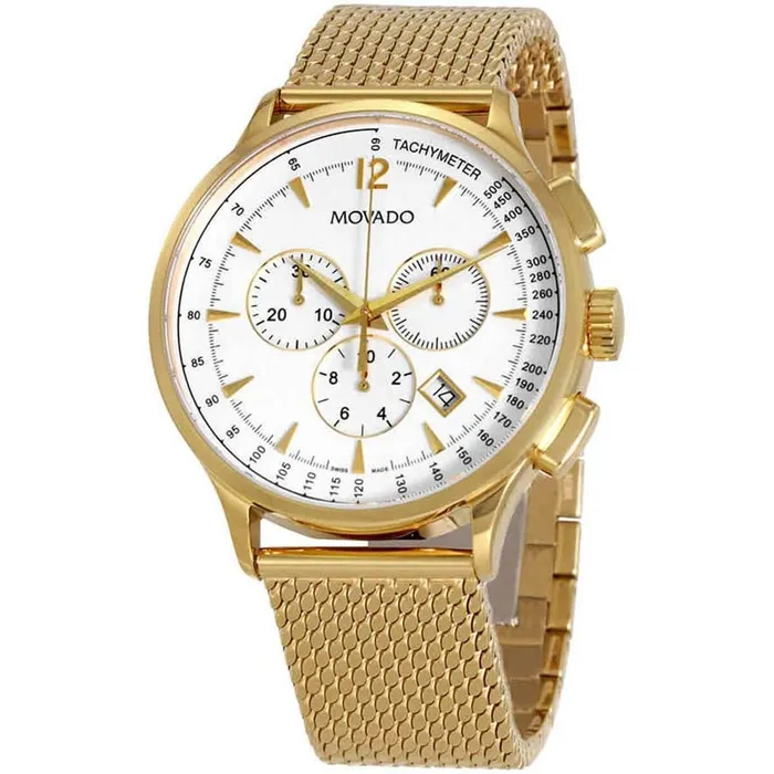 Movado Mens Quartz Watch Circa White Dial Gold Tone Bracelet 0607080 Movado Bracelets Movado Mens Quartz Watch Circa White Dial Gold Tone Bracelet 0607080 Movado Bracelets