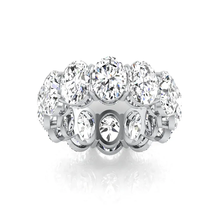 Oval Lab Grown Diamond Eternity Ring 1200cttw deBebians Rings