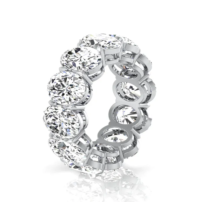 Oval Lab Grown Diamond Eternity Ring 1200cttw deBebians Rings