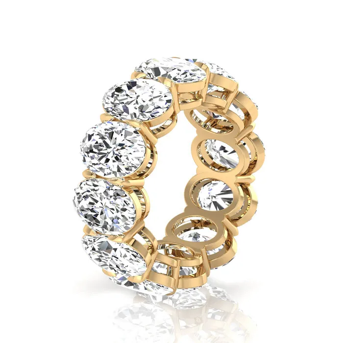 Oval Lab Grown Diamond Eternity Ring 1200cttw deBebians Rings