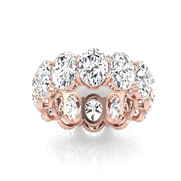 Oval Lab Grown Diamond Eternity Ring 1200cttw deBebians Rings