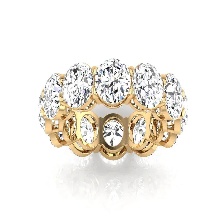 Oval Lab Grown Diamond Eternity Ring 1200cttw deBebians Rings
