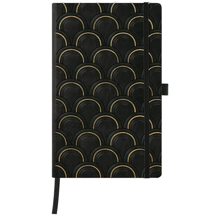 PreStyled Sets Castelli Castelli Notebook Copper and Gold Medium A5 Blank Art Deco Gold QC8NS464