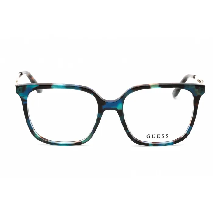 PreStyled Sets GUESS Guess Womens Eyeglasses Full Rim Square TurquoiseGold Plastic Frame GU2926 089