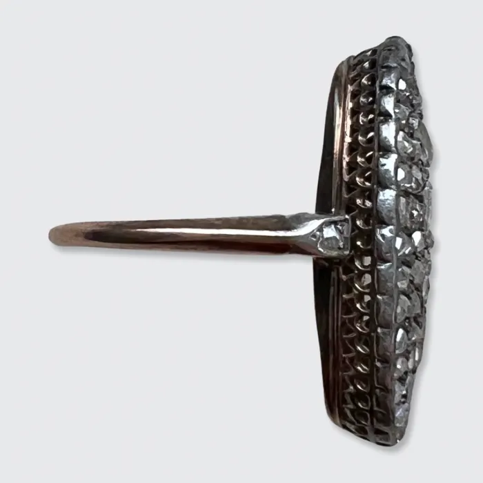 Rings 21stfinds Oval RoseCut Diamond Cluster Ring