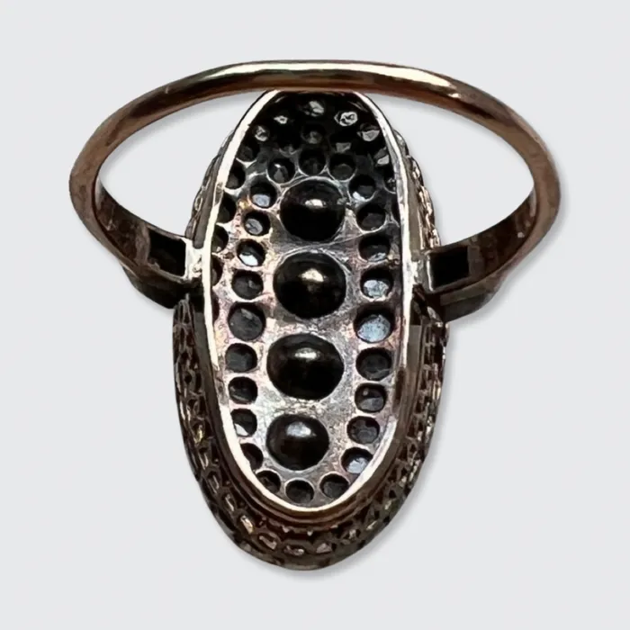 Rings 21stfinds Oval RoseCut Diamond Cluster Ring