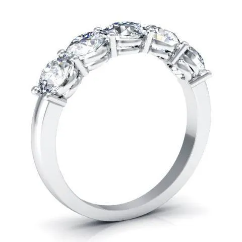 Rings deBebians 150cttw Shared Prong Round Lab Grown Diamond Five Stone Ring