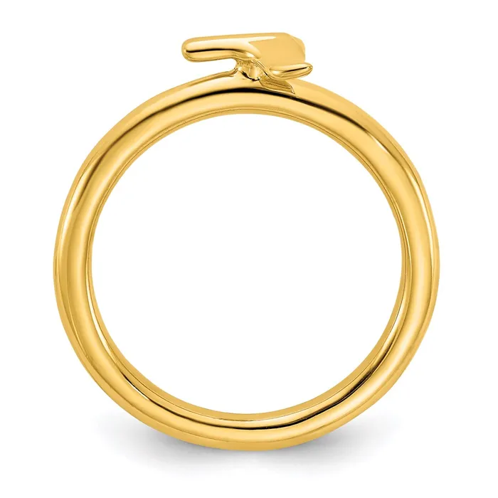 Rings Stackable Expressions Sterling Silver Stackable Expressions Goldplated Polished Whale Tail Ring QSK2040 Rings Stackable Expressions Sterling Silver Stackable Expressions Goldplated Polished Whale Tail Ring QSK2040