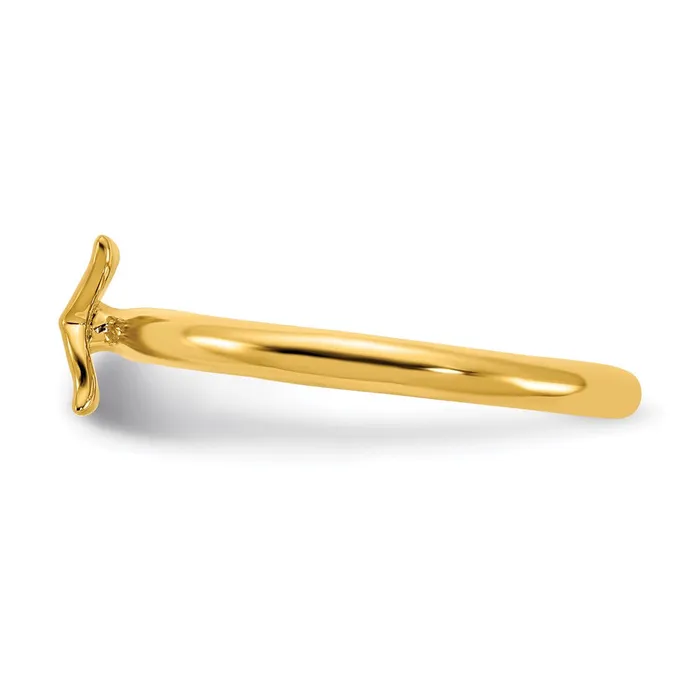 Rings Stackable Expressions Sterling Silver Stackable Expressions Goldplated Polished Whale Tail Ring QSK2040 Rings Stackable Expressions Sterling Silver Stackable Expressions Goldplated Polished Whale Tail Ring QSK2040