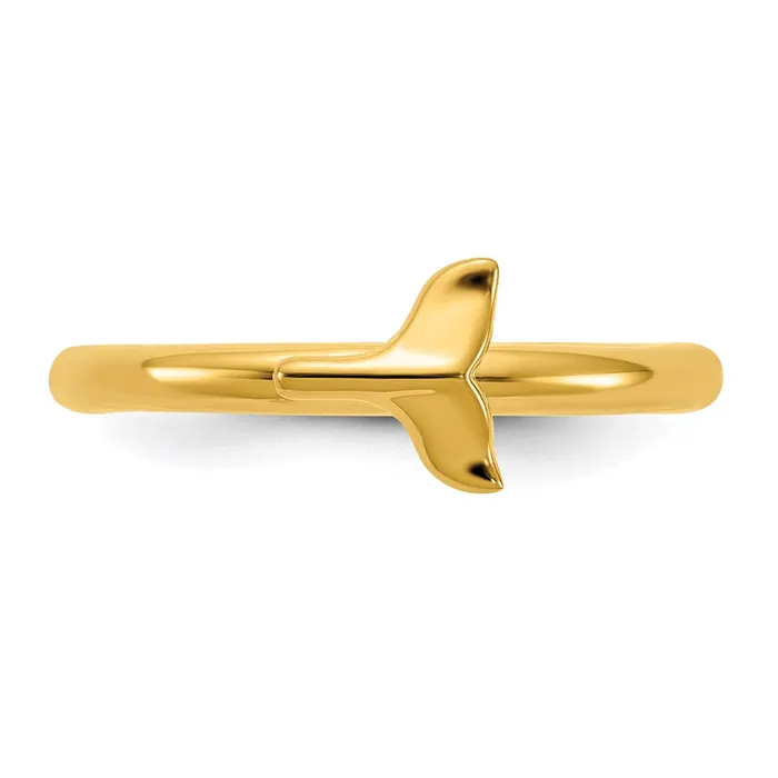 Rings Stackable Expressions Sterling Silver Stackable Expressions Goldplated Polished Whale Tail Ring QSK2040 Rings Stackable Expressions Sterling Silver Stackable Expressions Goldplated Polished Whale Tail Ring QSK2040