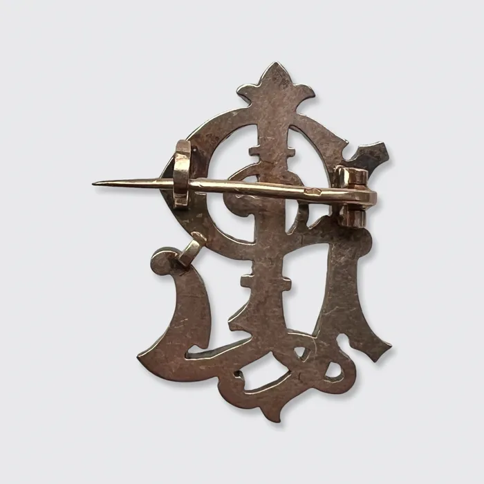 RoseCut Diamond PL Monogram Brooch 21stfinds Rings