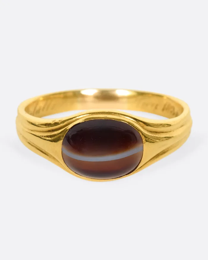 ROY ROVER ANTIQUES Rings Banded Agate Ring