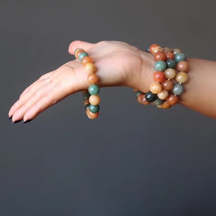 Satin Crystals Bracelets Aventurine Bracelet Happy Colors of Abundance