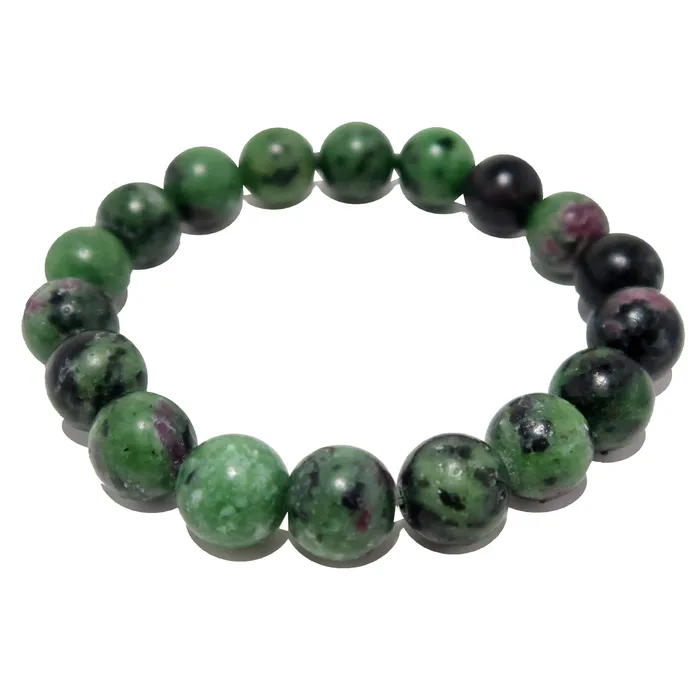 Satin Crystals Bracelets Ruby Zoisite Bracelet Enchanted Love Stones