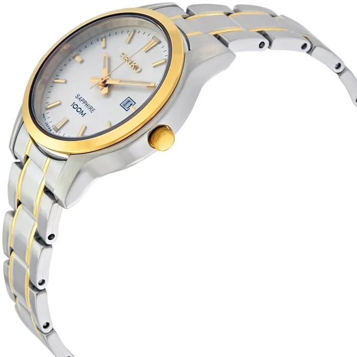 SEIKO Bracelets Seiko Womens Watch Quartz Silver Tone Dial TT Stainless Steel Bracelet SXDG64P1