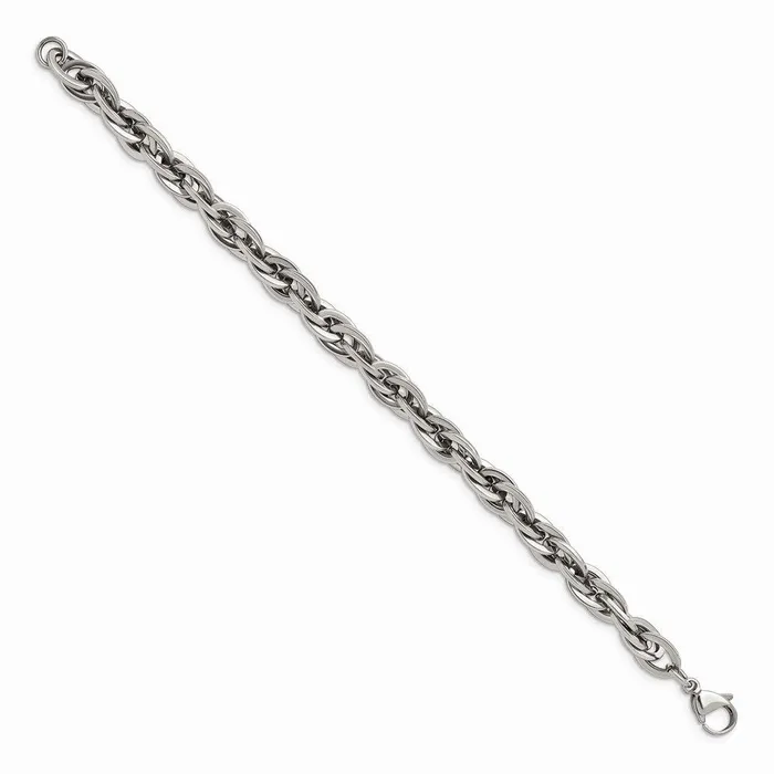 Stainless Steel Oval Links 8in Bracelet Chisel Bracelets Stainless Steel Oval Links 8in Bracelet Chisel Bracelets