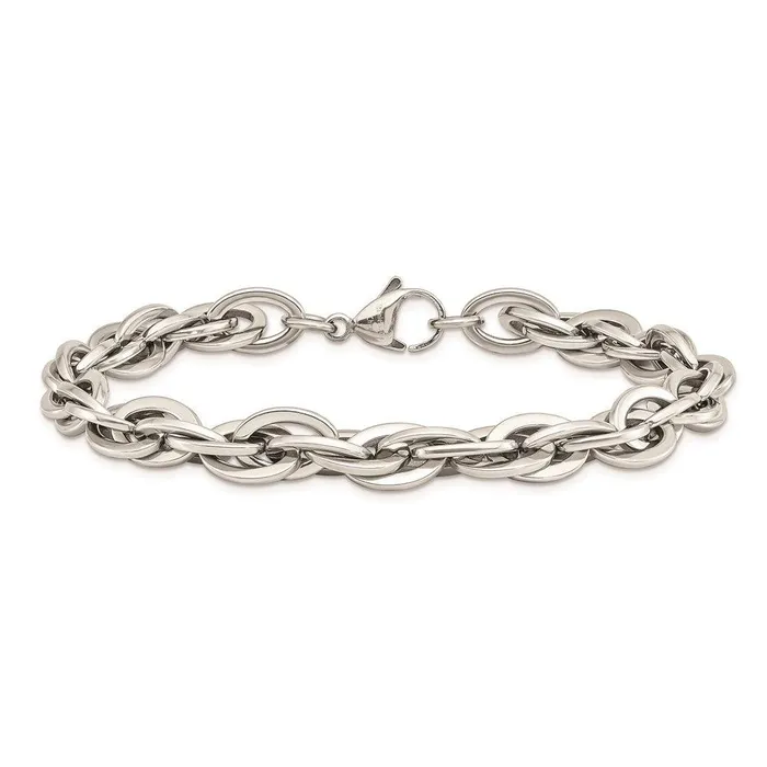 Stainless Steel Oval Links 8in Bracelet Chisel Bracelets Stainless Steel Oval Links 8in Bracelet Chisel Bracelets