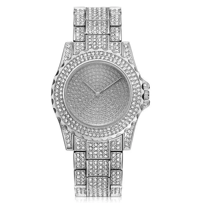 VVS Jewelry Bracelets Bling Geometric Bracelet Watch Set