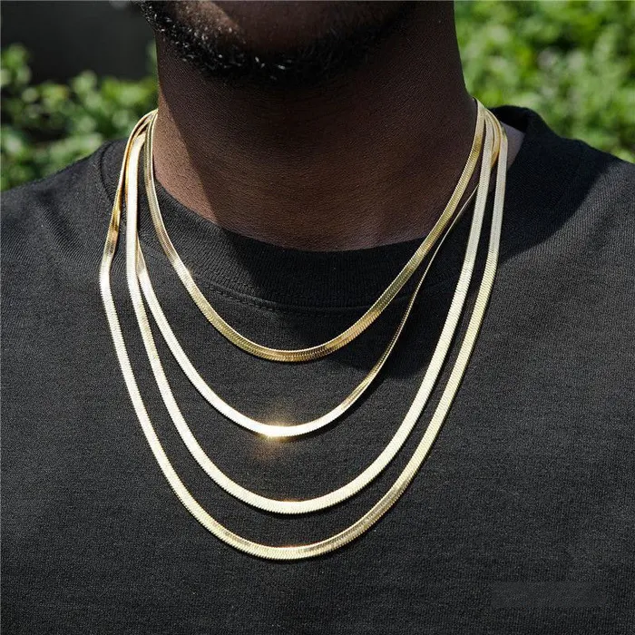 VVS Jewelry PreStyled Sets 4mm Gold Herringbone Chain
