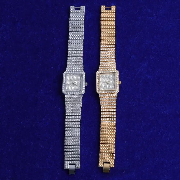 Womens Fully Iced Square Bling Watch VVS Jewelry Watches