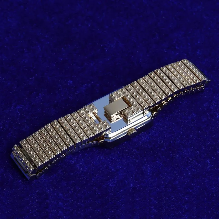 Womens Fully Iced Square Bling Watch VVS Jewelry Watches