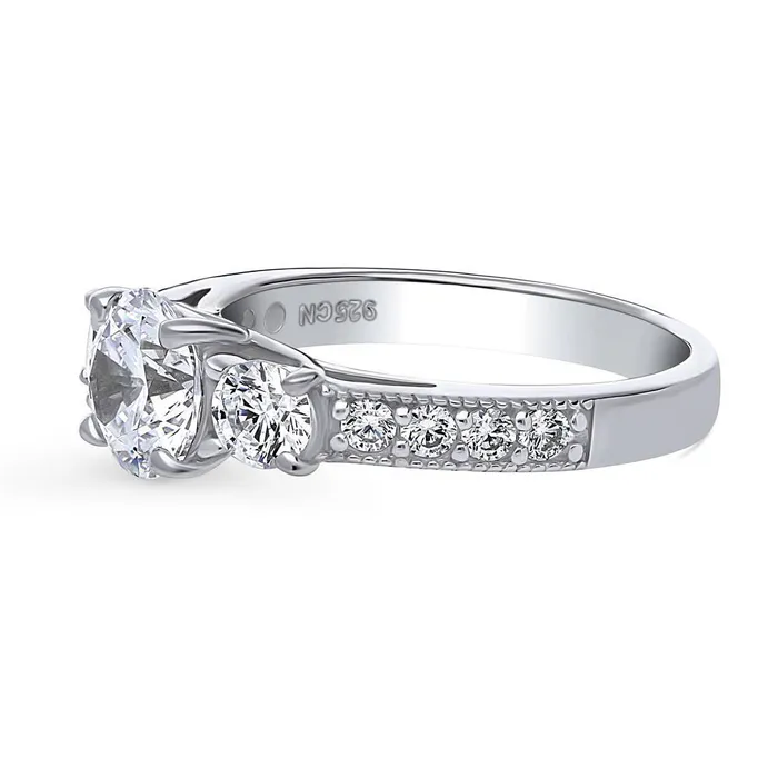 3Stone 125ct CZ Ring in Sterling Silver BERRICLE Rings