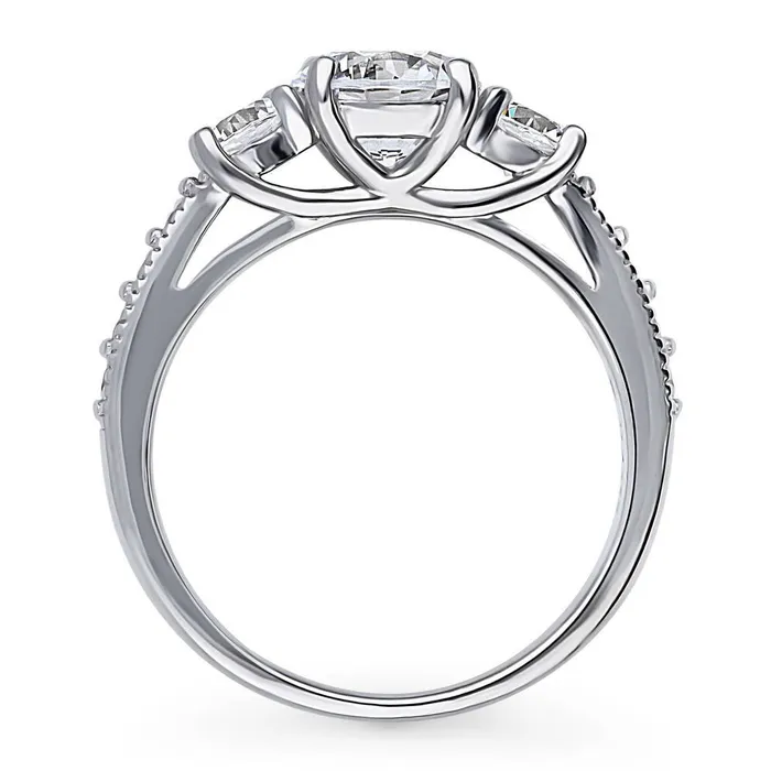 3Stone 125ct CZ Ring in Sterling Silver BERRICLE Rings