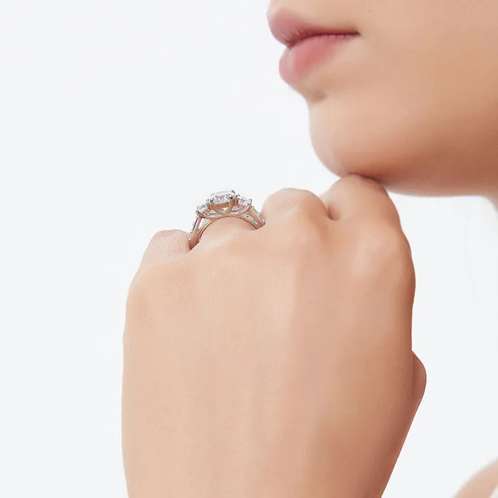 3Stone 125ct CZ Ring in Sterling Silver BERRICLE Rings