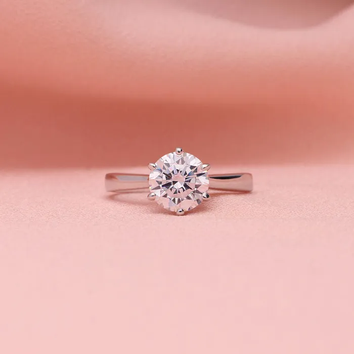 5Stone Solitaire 2ct CZ Ring Set in Sterling Silver BERRICLE Rings