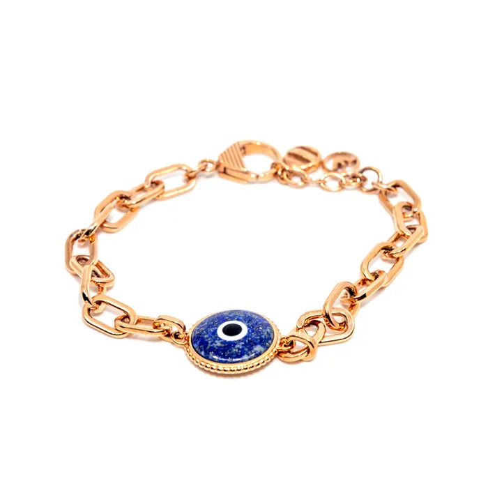 Armani Ladies Bracelet Base Metal With Lapis Lazuli Rosegold Plated Armani Bracelets Armani Ladies Bracelet Base Metal With Lapis Lazuli Rosegold Plated Armani Bracelets