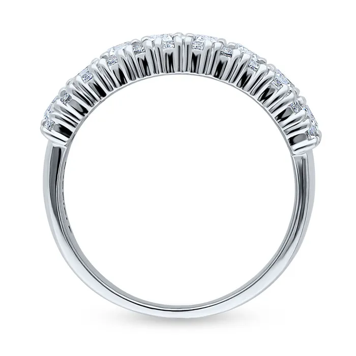 BERRICLE Rings Art Deco CZ Eternity Ring in Sterling Silver