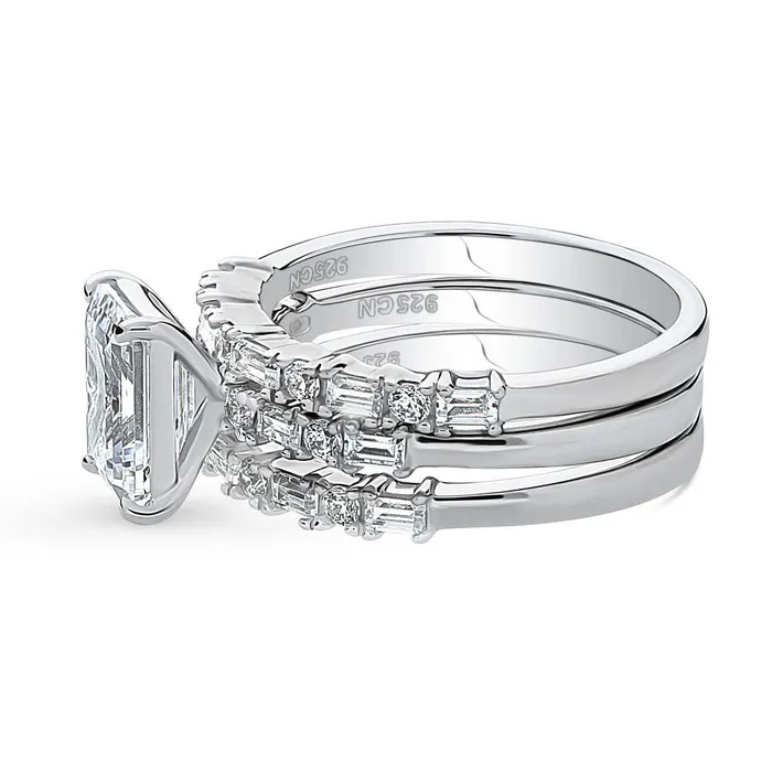 BERRICLE Rings Art Deco Solitaire 21ct CZ Ring Set in Sterling Silver