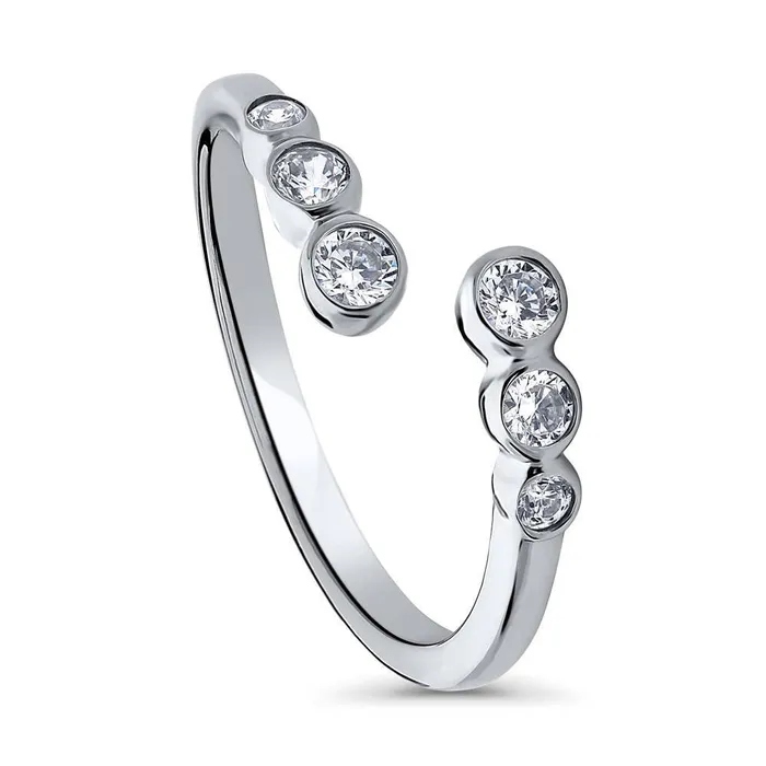 BERRICLE Rings Bubble Wrap CZ Ring in Sterling Silver