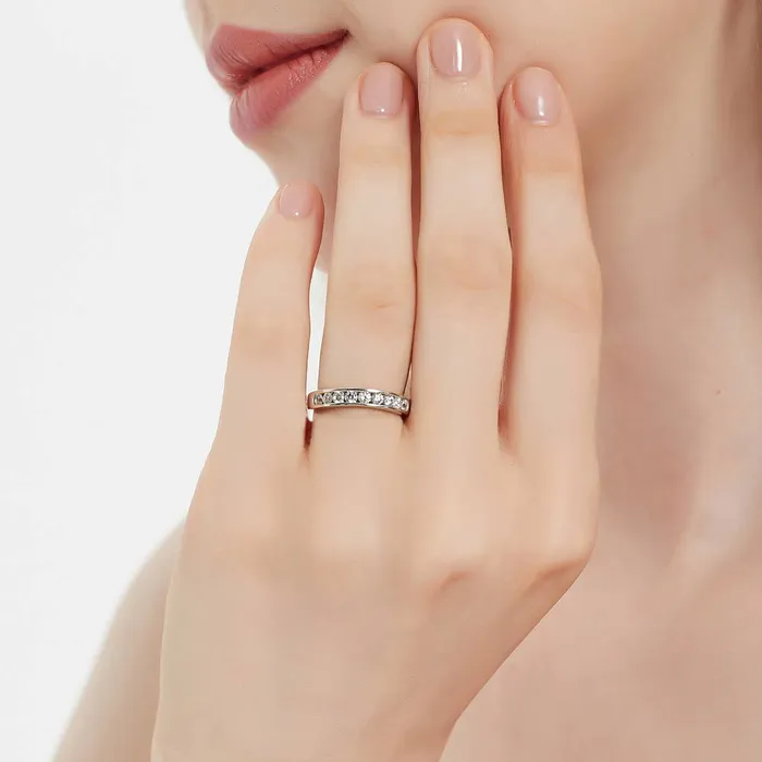 BERRICLE Rings Solitaire 3ct Princess CZ Ring Set in Sterling Silver