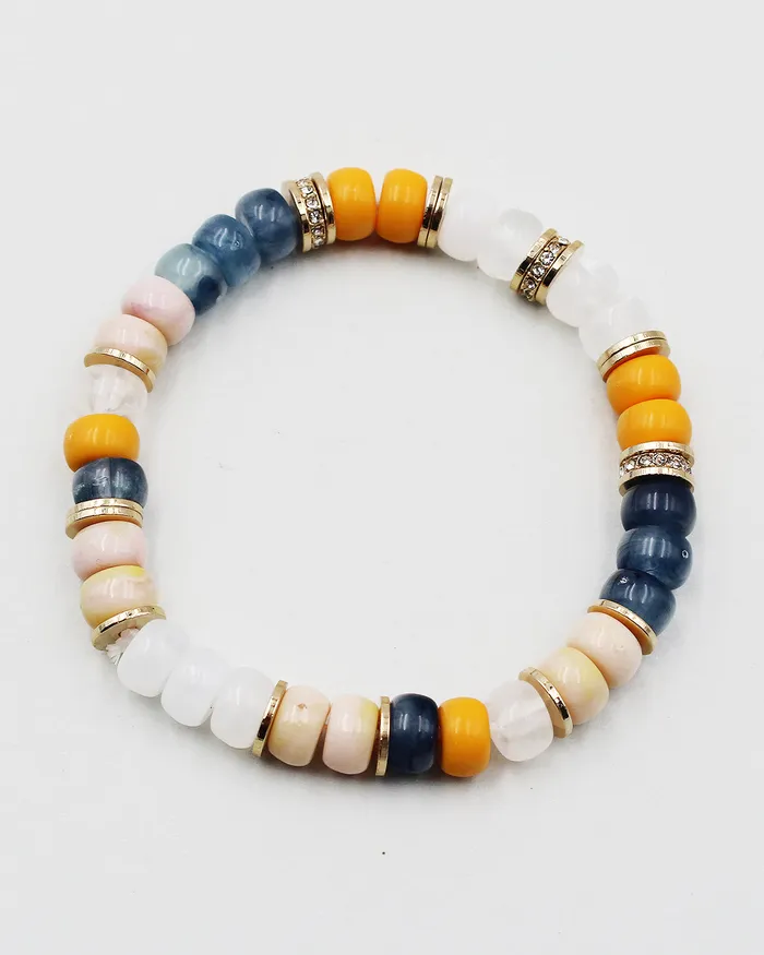 Bracelets 062022 Precious Stone Metal Rondell Bracelet Bracelets 062022 Precious Stone Metal Rondell Bracelet