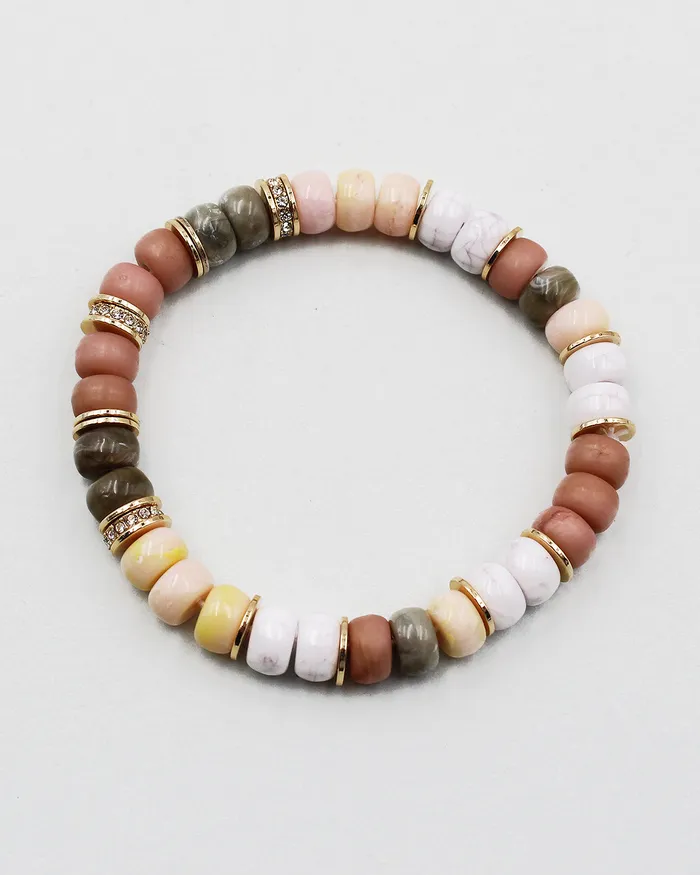 Bracelets 062022 Precious Stone Metal Rondell Bracelet Bracelets 062022 Precious Stone Metal Rondell Bracelet