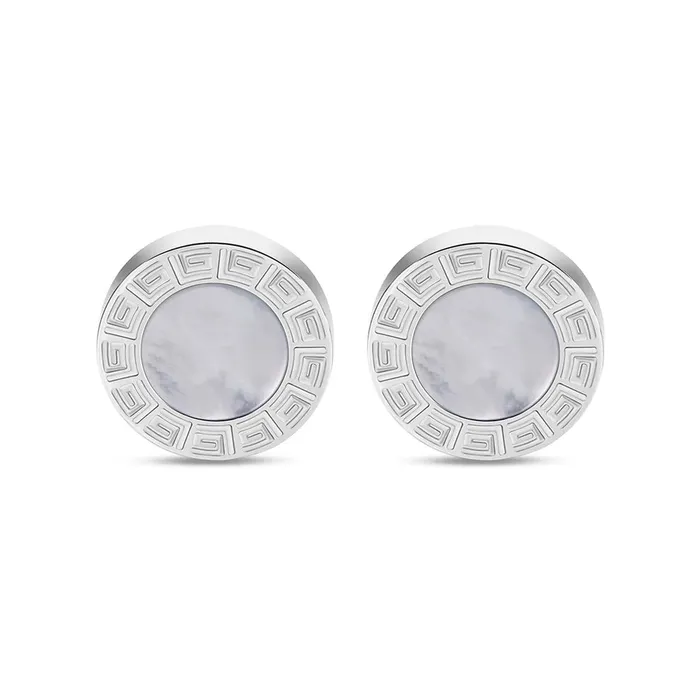 Bracelets Guy Laroche Guy Laroche Alain Gents Stainless Steel MOP Cufflinks