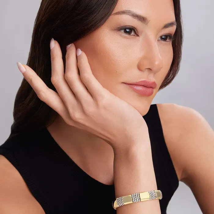 Bracelets High Bar Gold Station Caviar Bracelet 12mm Lagos Bracelets High Bar Gold Station Caviar Bracelet 12mm Lagos