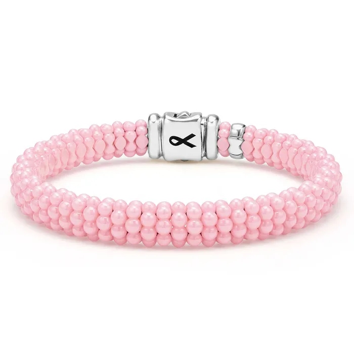 Bracelets LAGOS Pink Caviar BCRF Ceramic Beaded Bracelet 9mm