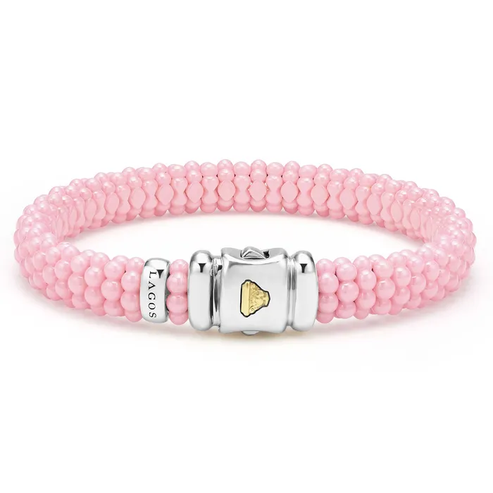 Bracelets LAGOS Pink Caviar BCRF Ceramic Beaded Bracelet 9mm