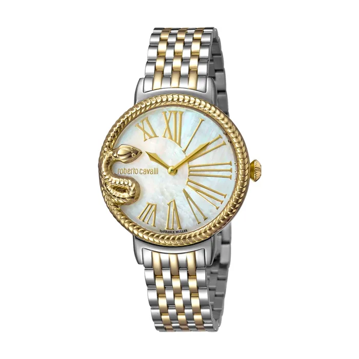 Bracelets Roberto Cavalli Roberto Cavalli Ladies Watch With Two Tone Gold Silver Metal Bracelet Bracelets Roberto Cavalli Roberto Cavalli Ladies Watch With Two Tone Gold Silver Metal Bracelet