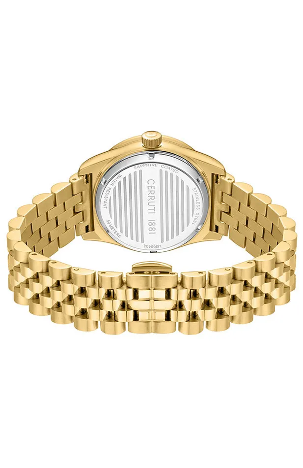 Cerruti 1881 Baccio Ladies Black Dial Gold Stainless Steel Watch Cerruti Bracelets