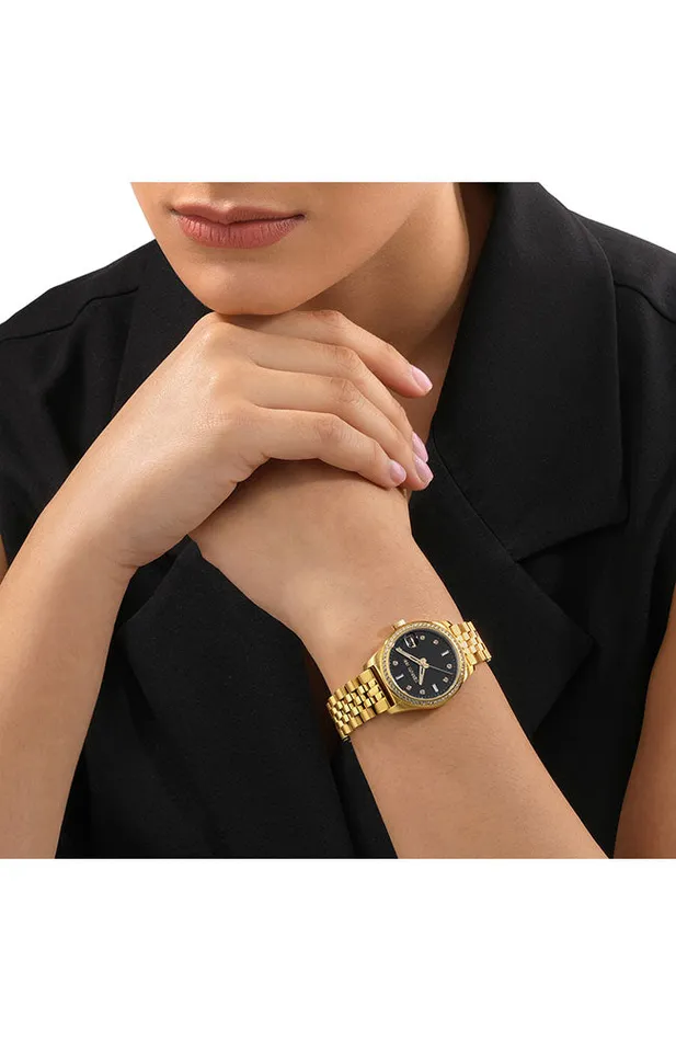 Cerruti 1881 Baccio Ladies Black Dial Gold Stainless Steel Watch Cerruti Bracelets