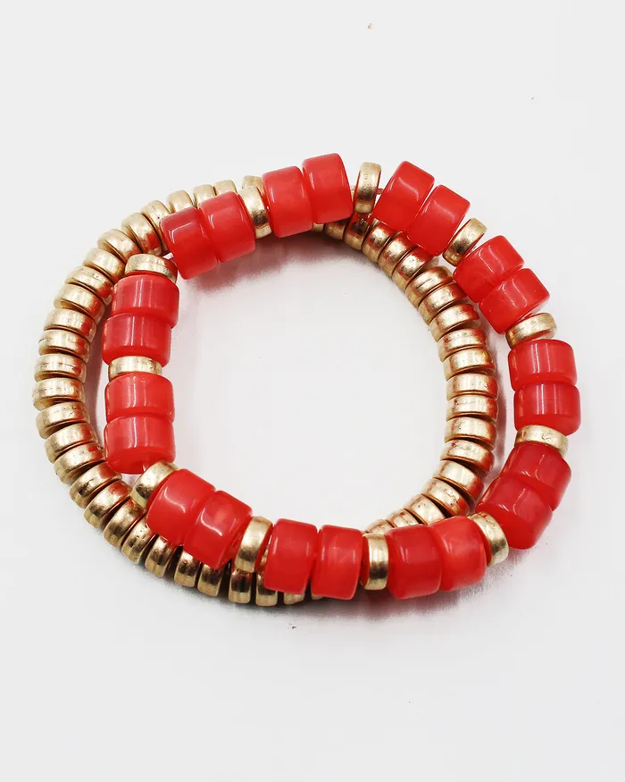 Double Layered Beaded Bracelet CHECK20241 Bracelets