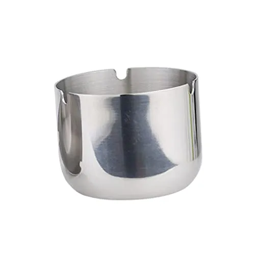 Dropshipped via Social Commerce Network Bracelets UJEAVETTE Stainless Steel Ashtray Cup Home Bar Ktv Round Smoke Groove Ash Tray 9Cm