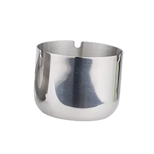 Dropshipped via Social Commerce Network Bracelets UJEAVETTE Stainless Steel Ashtray Cup Home Bar Ktv Round Smoke Groove Ash Tray 9Cm