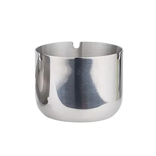 Dropshipped via Social Commerce Network Bracelets UJEAVETTE Stainless Steel Ashtray Cup Home Bar Ktv Round Smoke Groove Ash Tray 9Cm