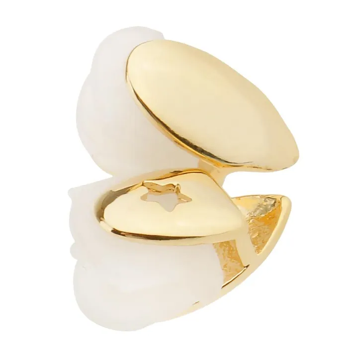 Dropshipped via Social Commerce Network PreStyled Sets CALANDIS 18K Golden Plated Vampire Single Grill Hip Hop Halloween Grills Gold