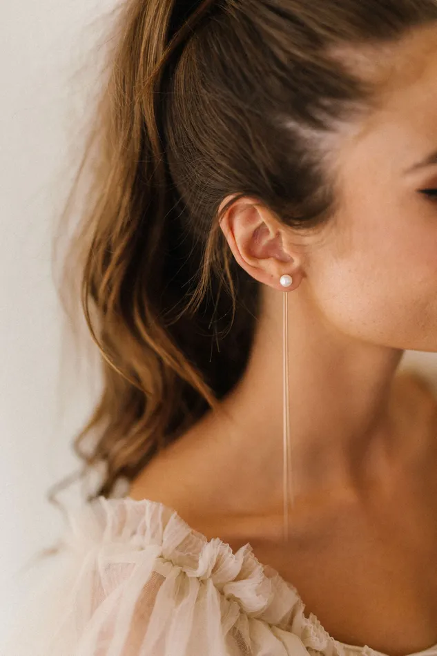 Earrings UntamedPetals Viola Modern Pearl Drop Earrings UntamedPetals Viola Modern Pearl Drop